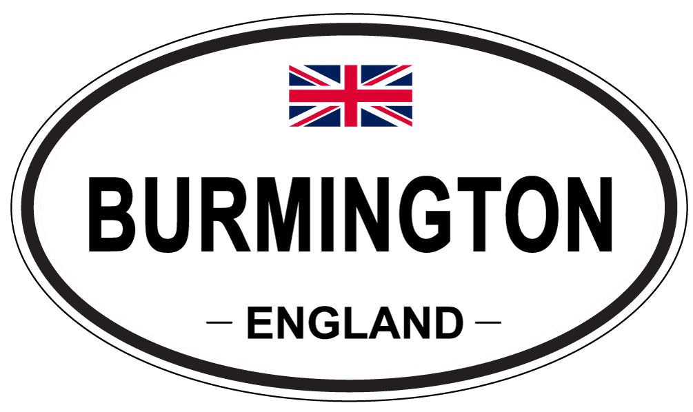 BURMINGTON, ENGLAND - Oval Sticker