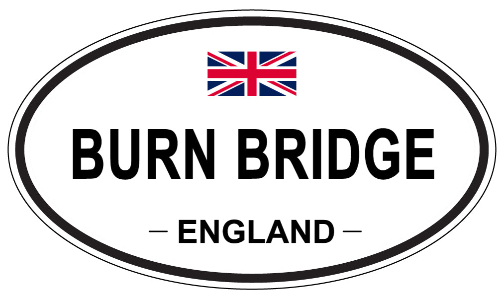 BURN BRIDGE, ENGLAND - Oval Sticker