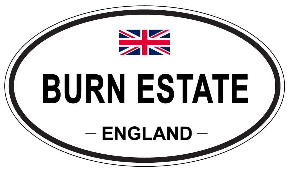 BURN ESTATE, ENGLAND - Oval Sticker