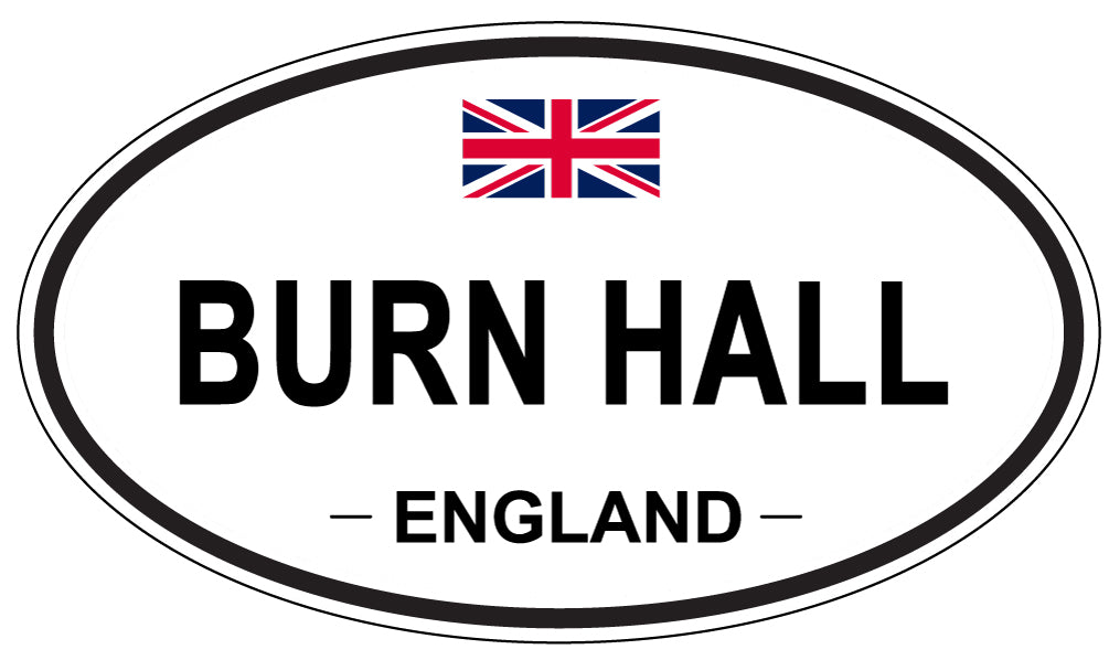 BURN HALL, ENGLAND - Oval Sticker