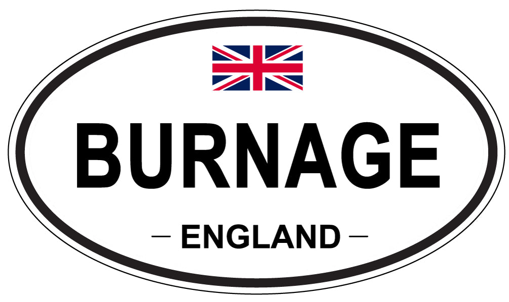 BURNAGE, ENGLAND - Oval Sticker
