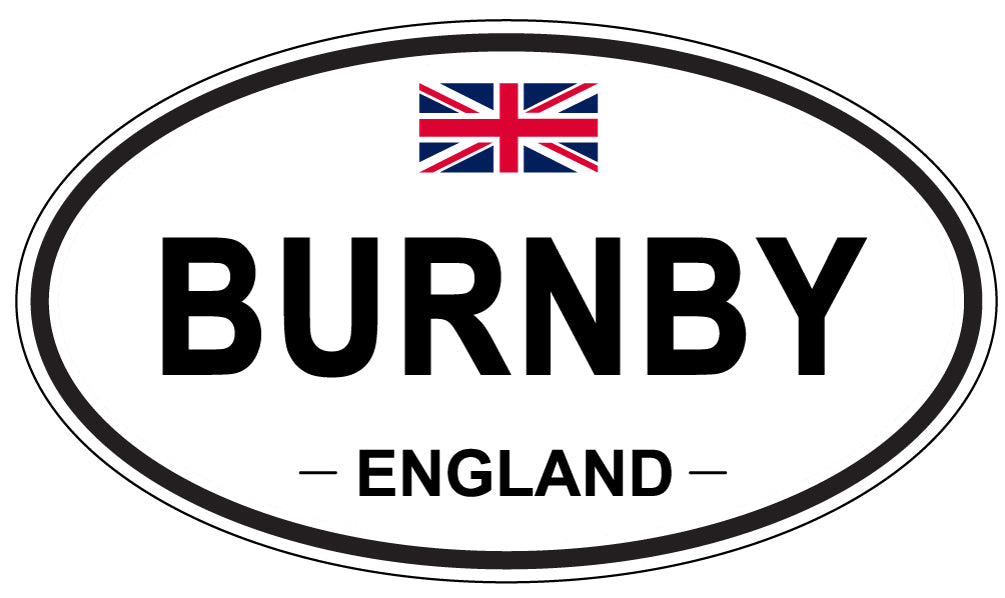 BURNBY, ENGLAND - Oval Sticker