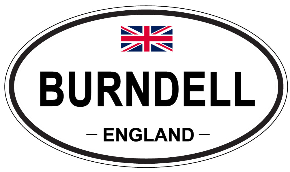 BURNDELL, ENGLAND - Oval Sticker