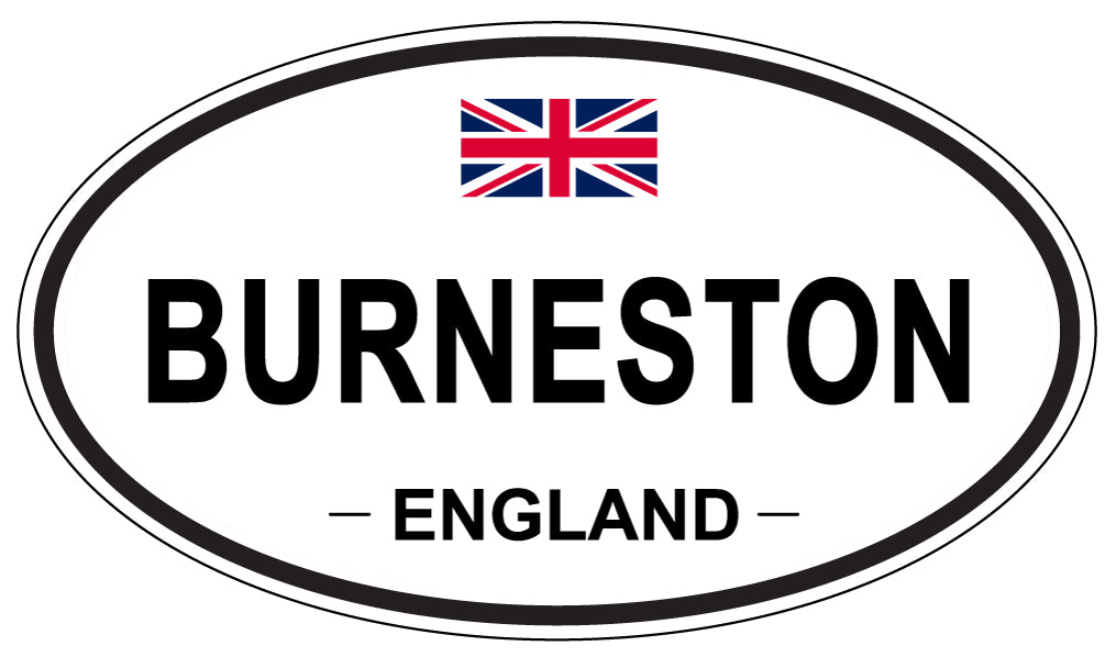 BURNESTON, ENGLAND - Oval Sticker