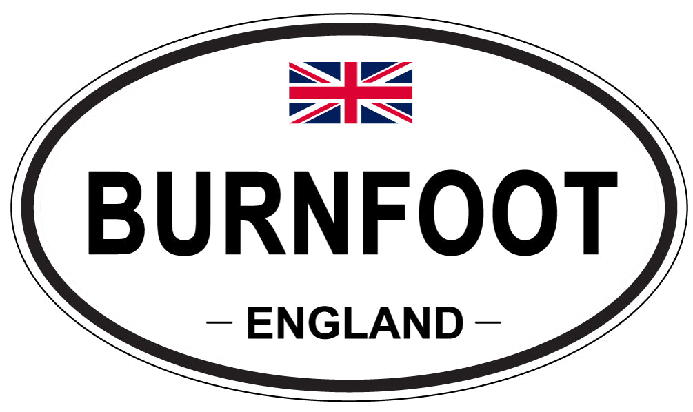 BURNFOOT, ENGLAND - Oval Sticker
