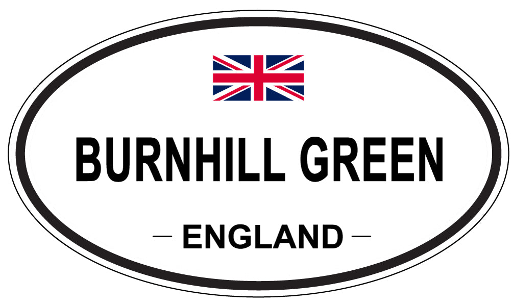 BURNHILL GREEN, ENGLAND - Oval Sticker