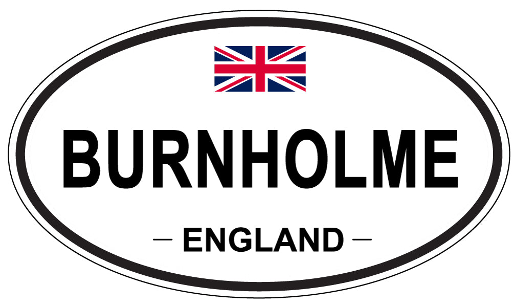 BURNHOLME, ENGLAND - Oval Sticker