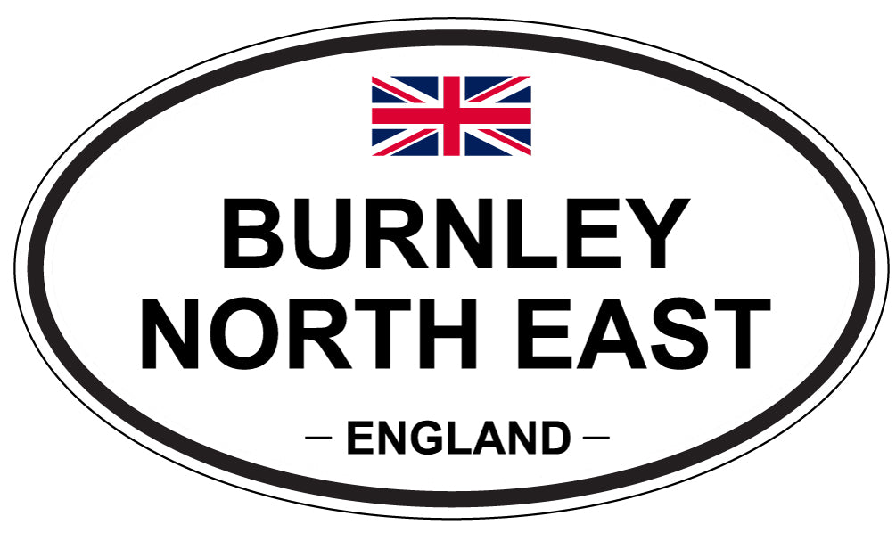 BURNLEY NORTH EAST, ENGLAND - Oval Sticker