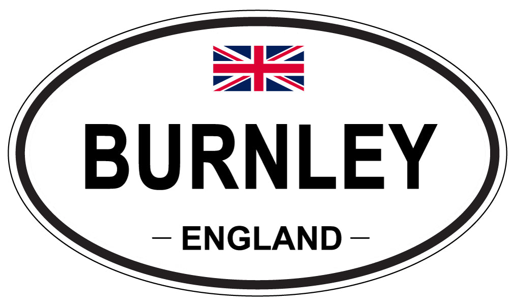 BURNLEY, ENGLAND - Oval Sticker