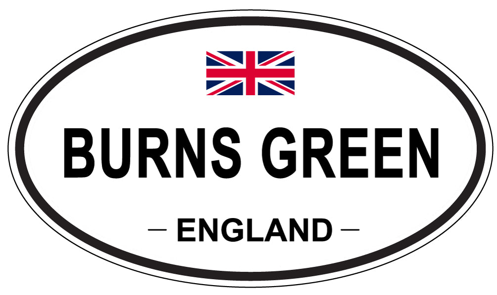 BURNS GREEN, ENGLAND - Oval Sticker
