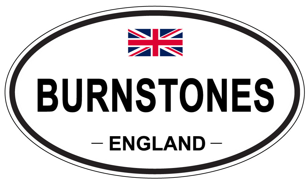 BURNSTONES, ENGLAND - Oval Sticker