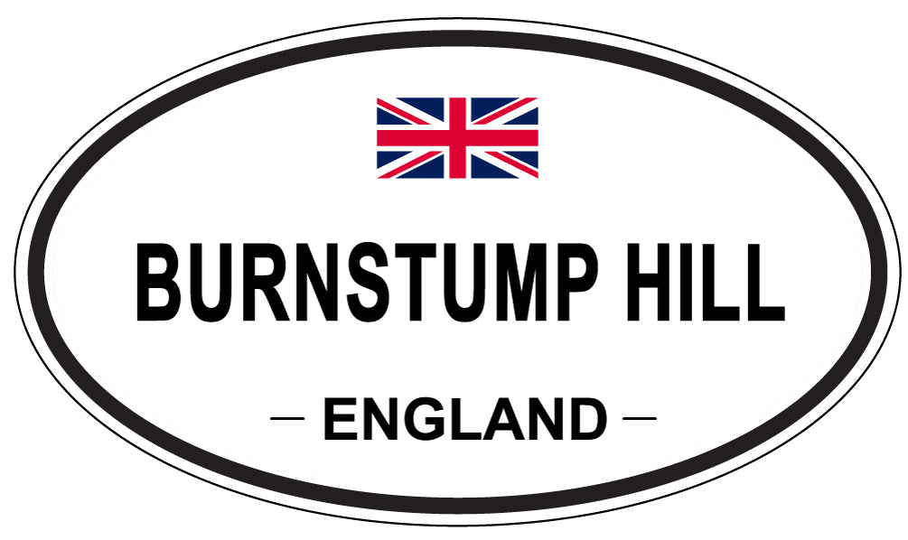 BURNSTUMP HILL, ENGLAND - Oval Sticker