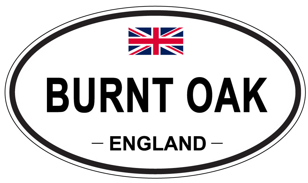 BURNT OAK, ENGLAND - Oval Sticker