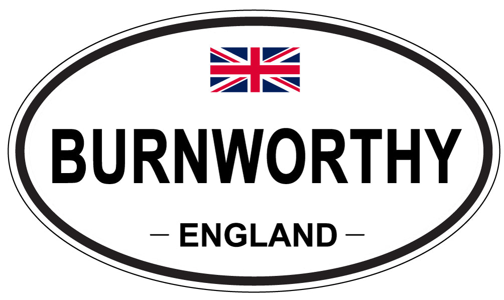 BURNWORTHY, ENGLAND - Oval Sticker