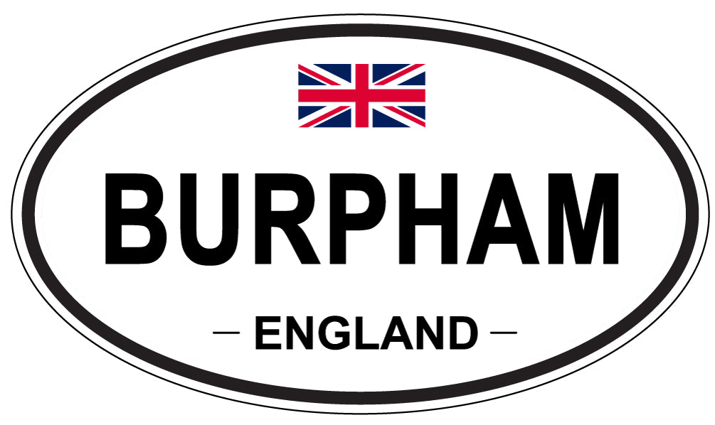 BURPHAM, ENGLAND - Oval Sticker