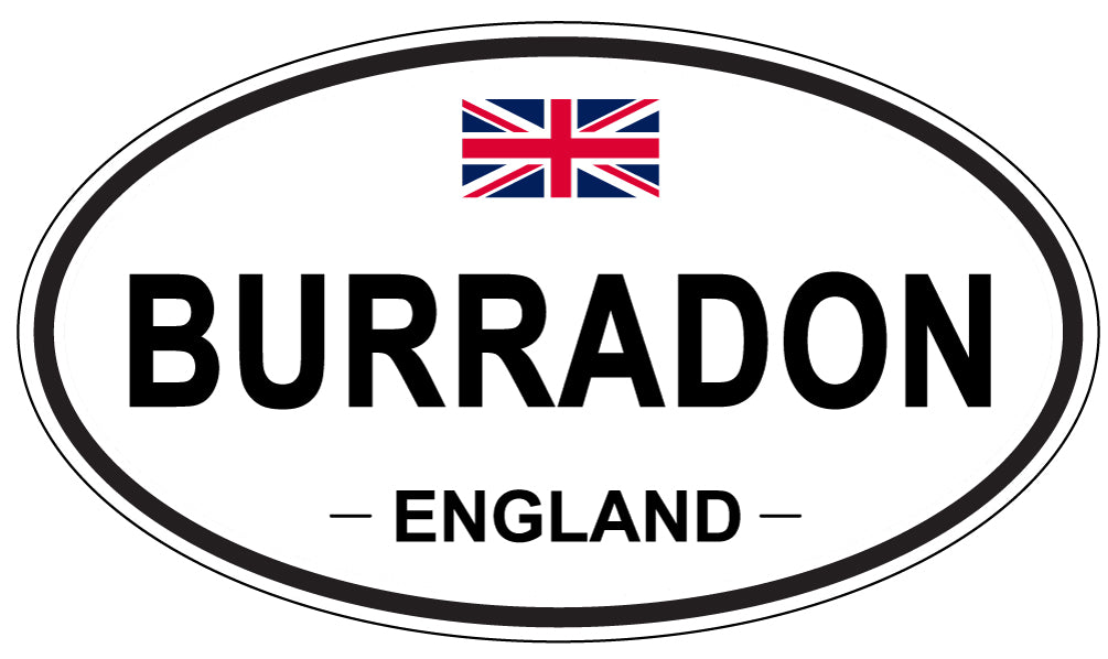 BURRADON, ENGLAND - Oval Sticker