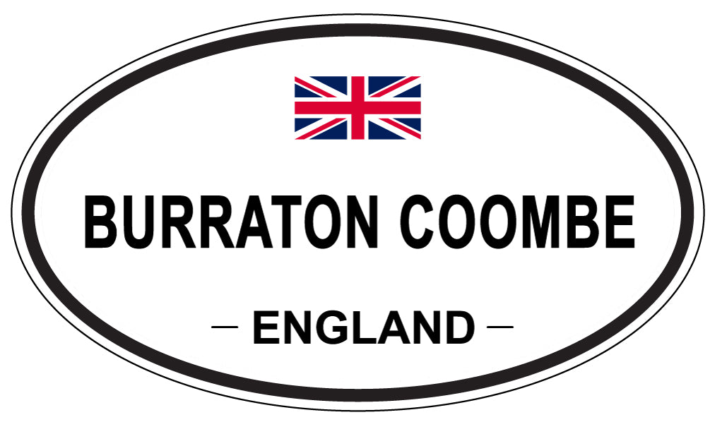BURRATON COOMBE, ENGLAND - Oval Sticker