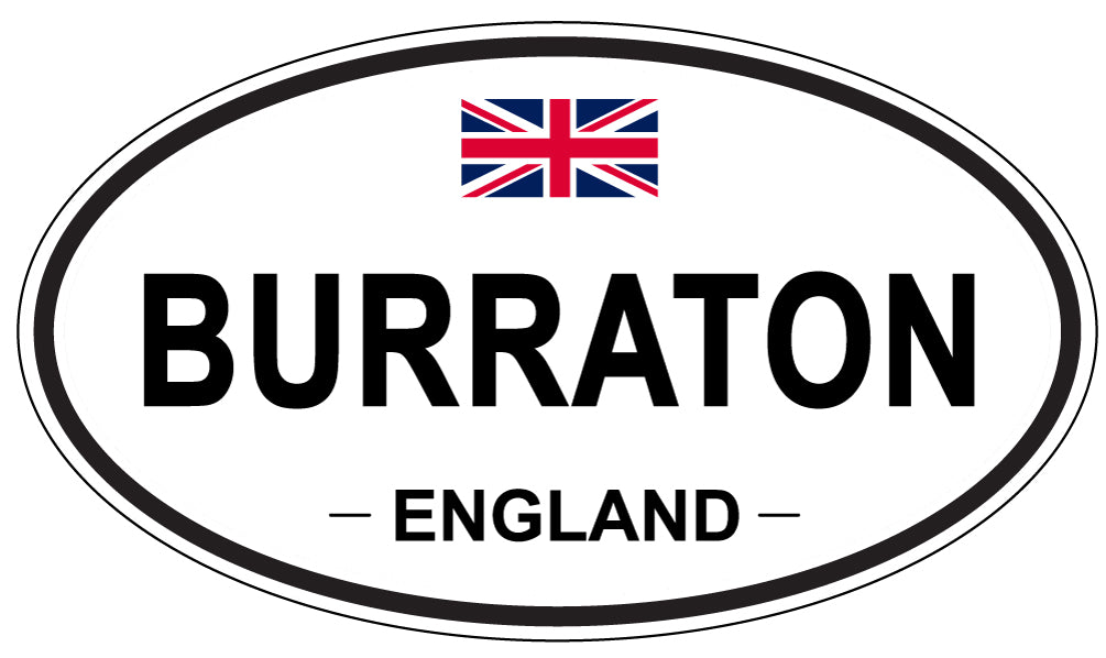 BURRATON, ENGLAND - Oval Sticker