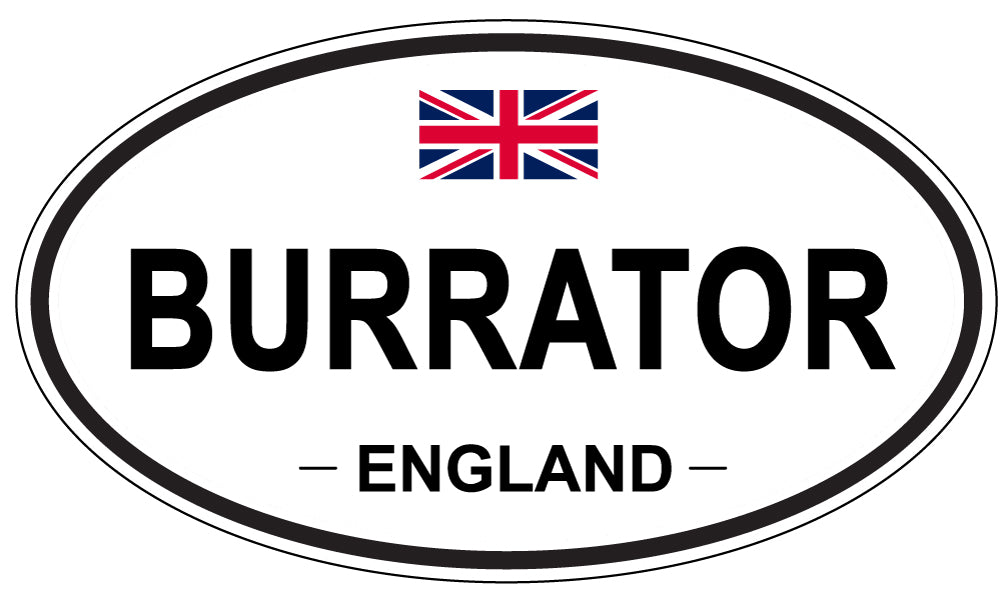 BURRATOR, ENGLAND - Oval Sticker