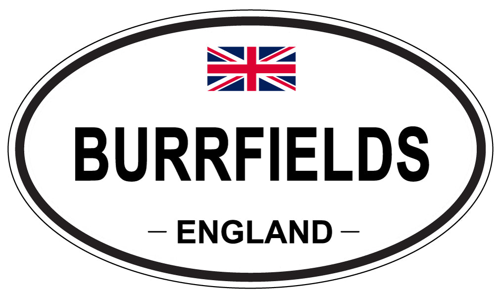 BURRFIELDS, ENGLAND - Oval Sticker