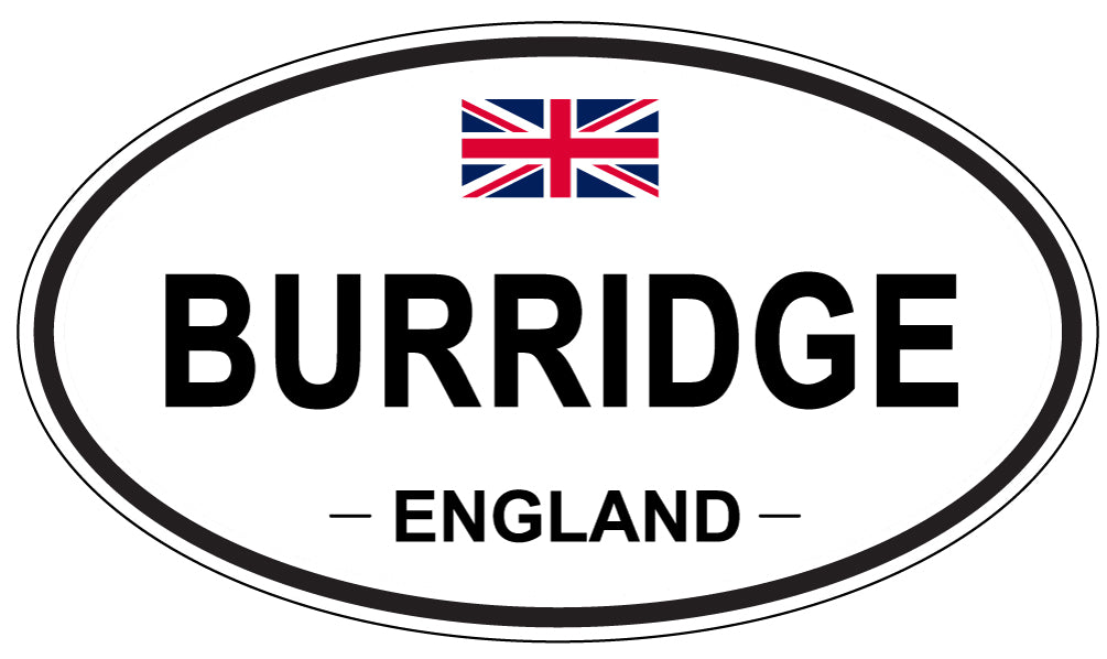 BURRIDGE, ENGLAND - Oval Sticker