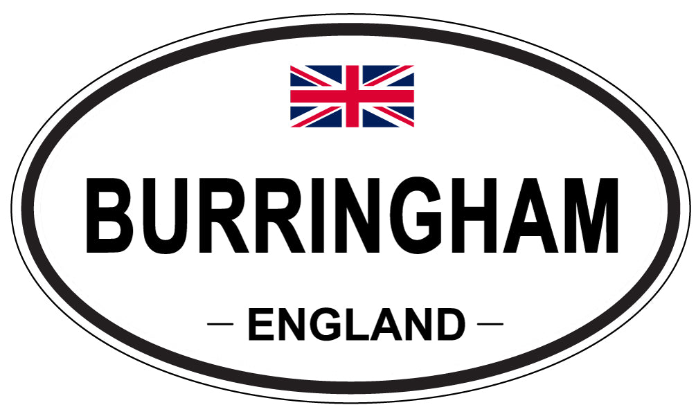 BURRINGHAM, ENGLAND - Oval Sticker