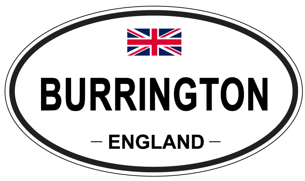 BURRINGTON, ENGLAND - Oval Sticker