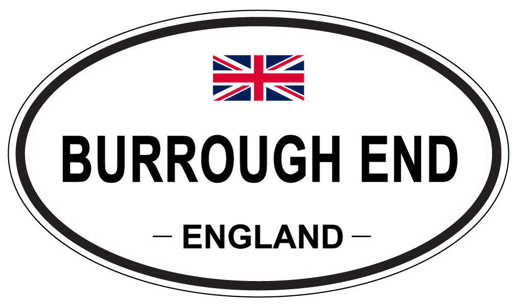 BURROUGH END, ENGLAND - Oval Sticker