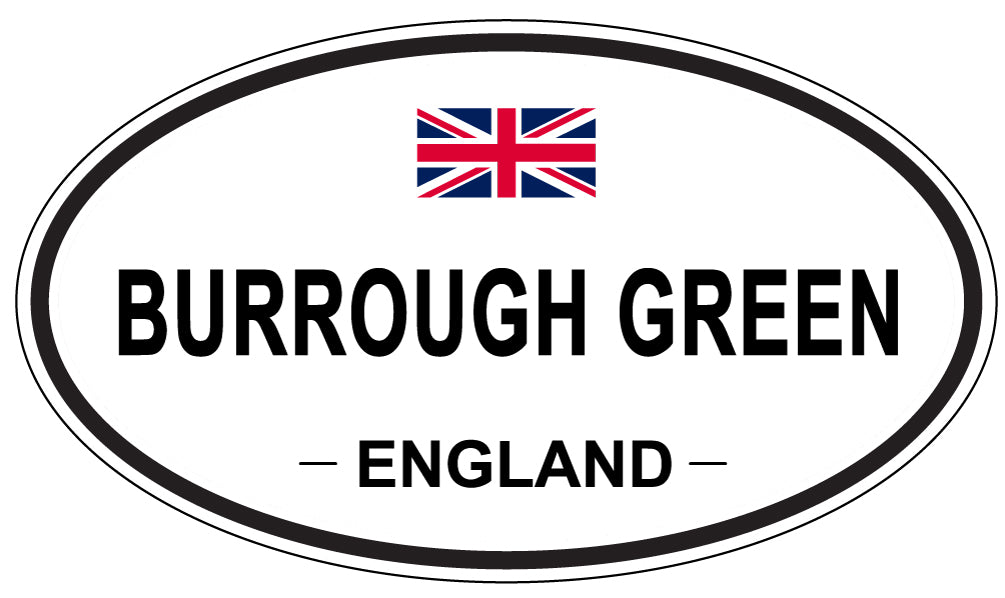 BURROUGH GREEN, ENGLAND - Oval Sticker