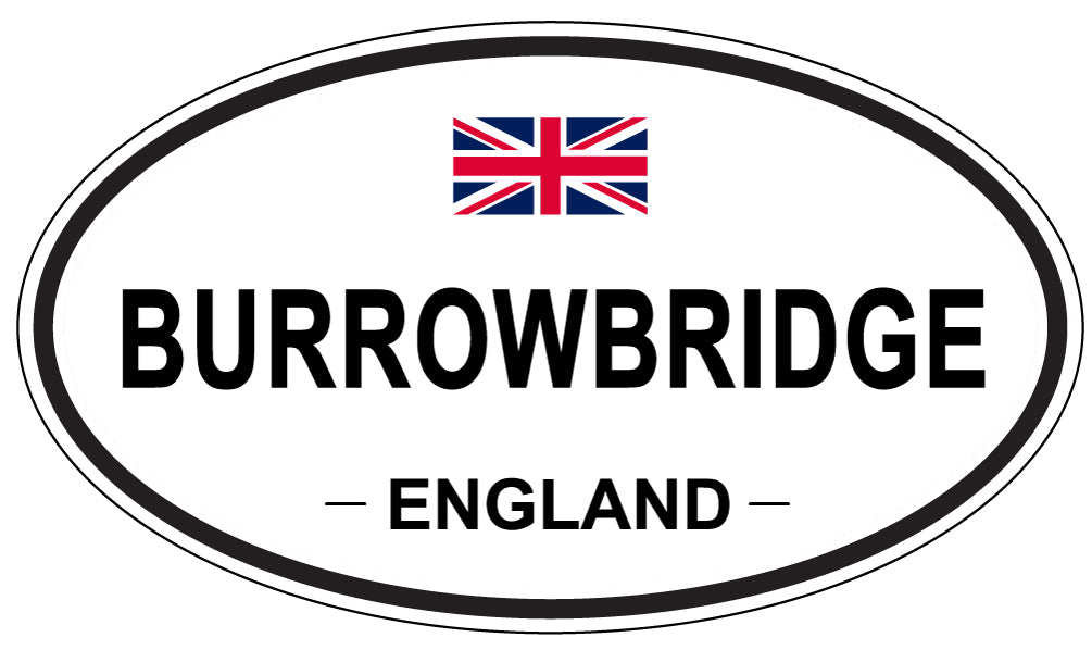 BURROWBRIDGE, ENGLAND - Oval Sticker
