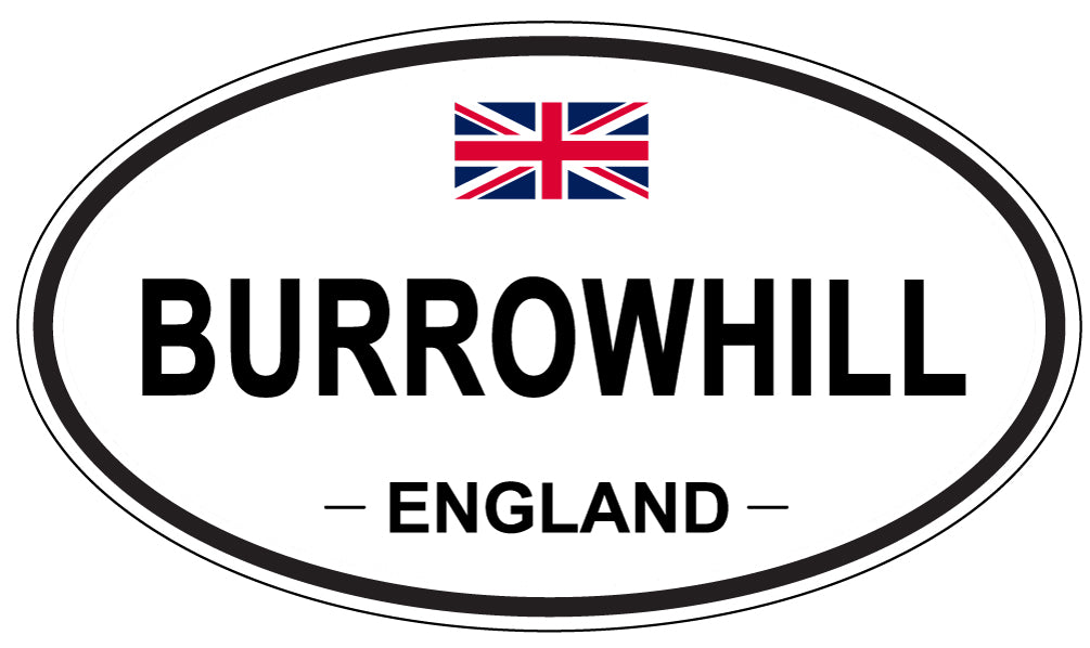 BURROWHILL, ENGLAND - Oval Sticker
