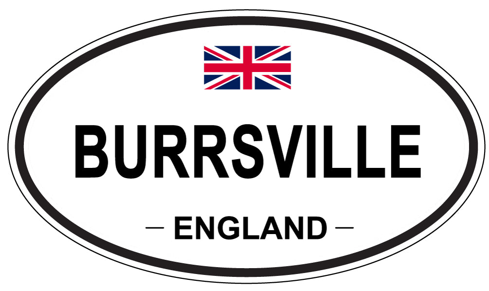 BURRSVILLE, ENGLAND - Oval Sticker