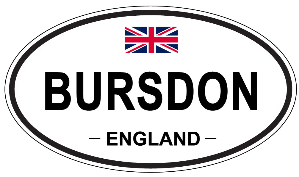BURSDON, ENGLAND - Oval Sticker
