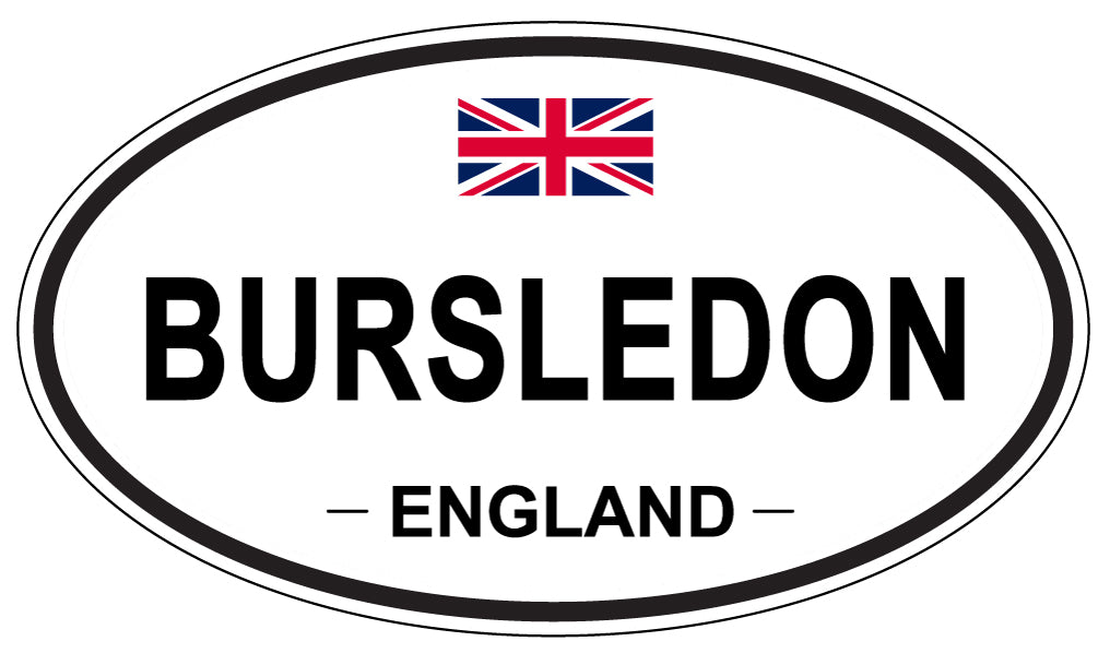BURSLEDON, ENGLAND - Oval Sticker