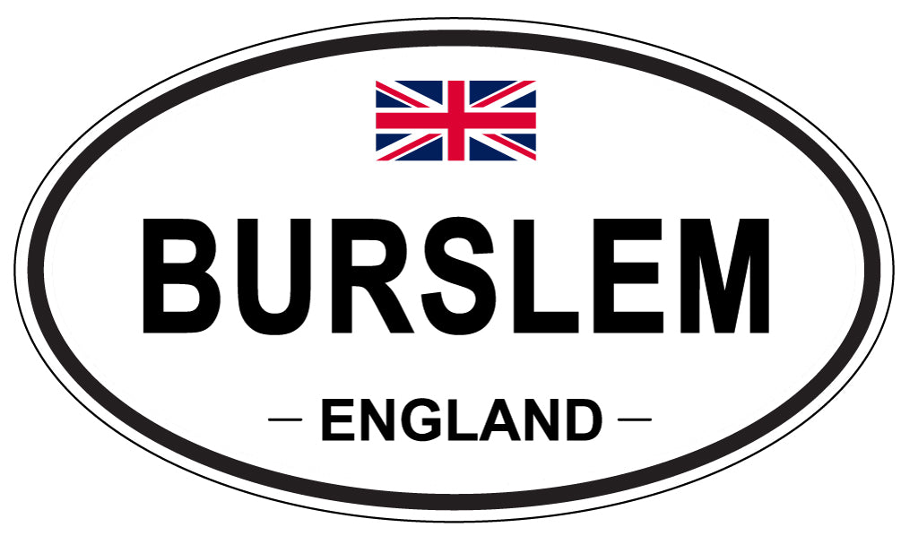BURSLEM, ENGLAND - Oval Sticker