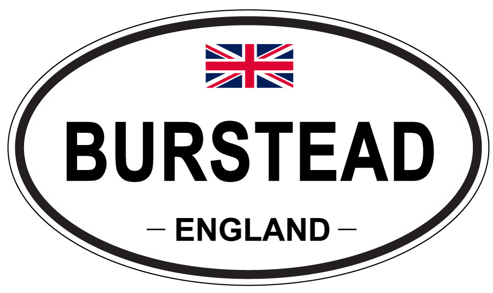 BURSTEAD, ENGLAND - Oval Sticker