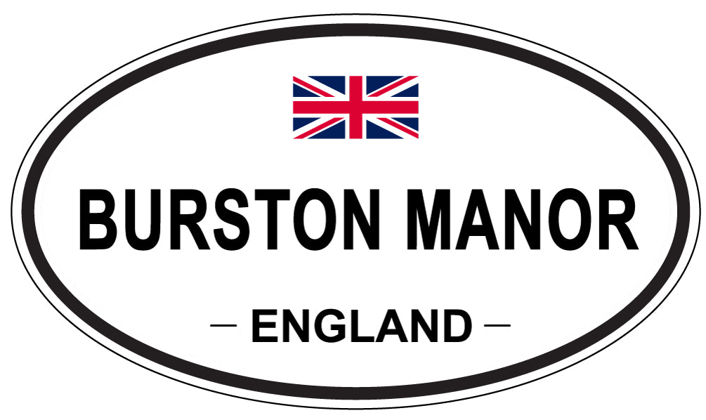 BURSTON MANOR, ENGLAND - Oval Sticker