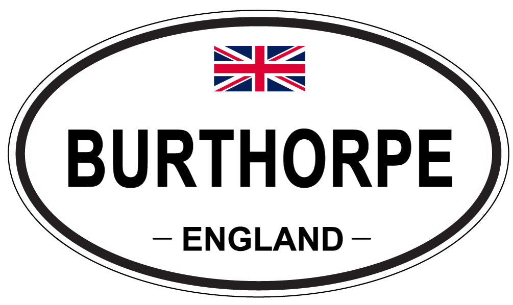 BURTHORPE, ENGLAND - Oval Sticker