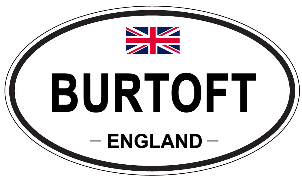 BURTOFT, ENGLAND - Oval Sticker