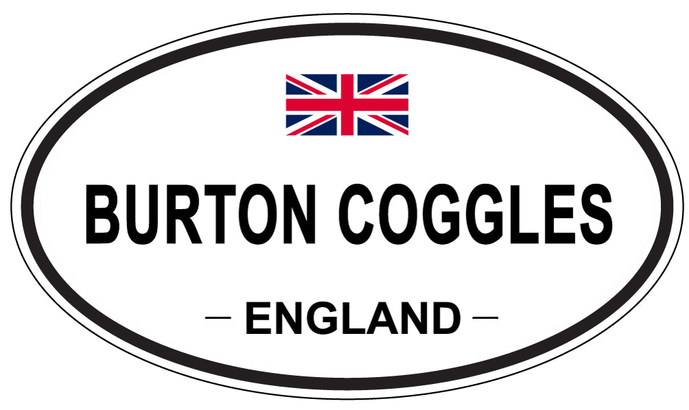 BURTON COGGLES, ENGLAND - Oval Sticker