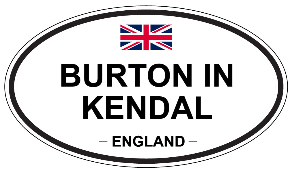BURTON IN KENDAL, ENGLAND - Oval Sticker