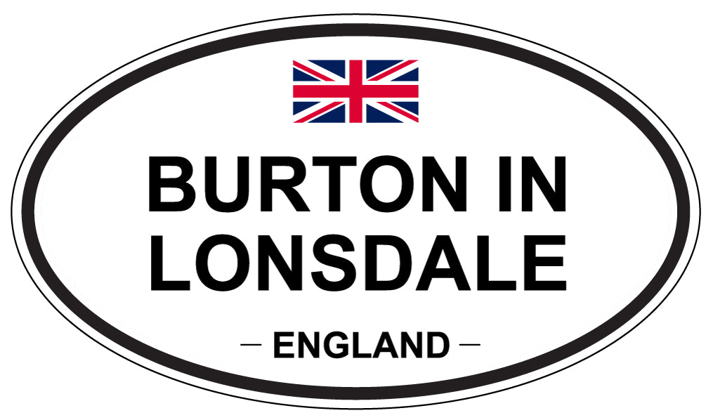 BURTON IN LONSDALE, ENGLAND - Oval Sticker