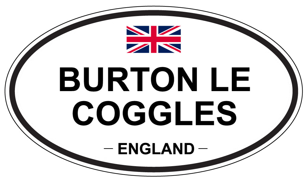 BURTON LE COGGLES, ENGLAND - Oval Sticker
