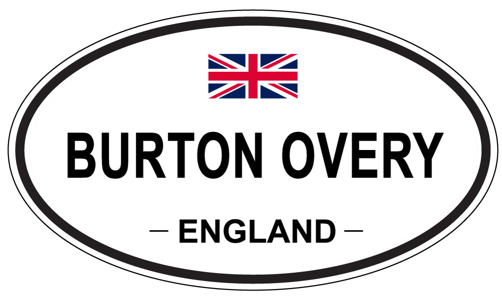 BURTON OVERY, ENGLAND - Oval Sticker