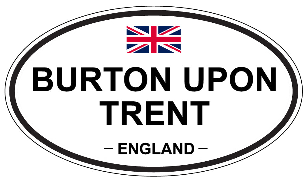 BURTON UPON TRENT, ENGLAND - Oval Sticker