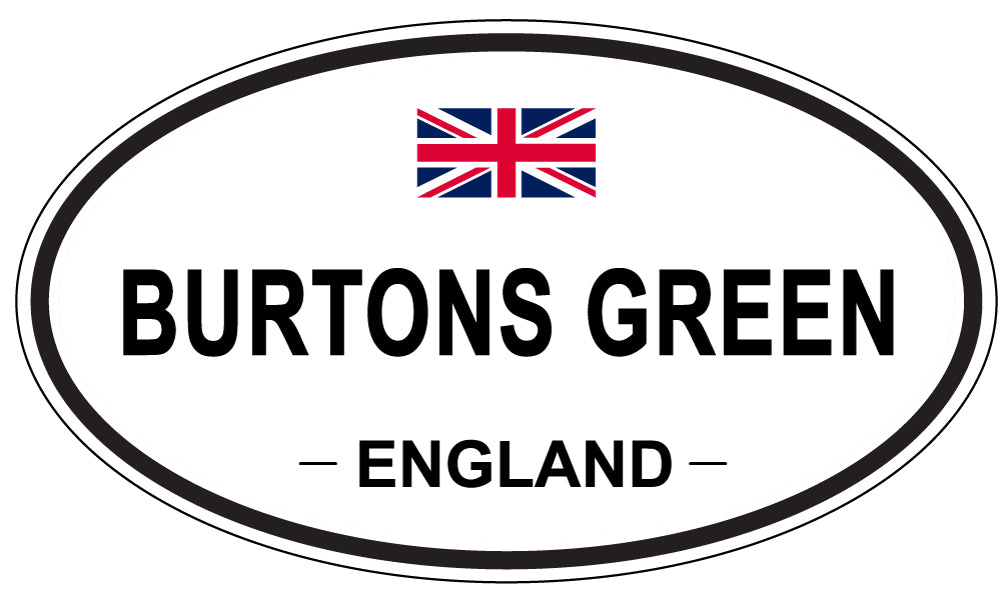 BURTONS GREEN, ENGLAND - Oval Sticker