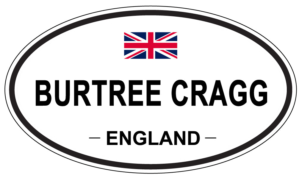 BURTREE CRAGG, ENGLAND - Oval Sticker