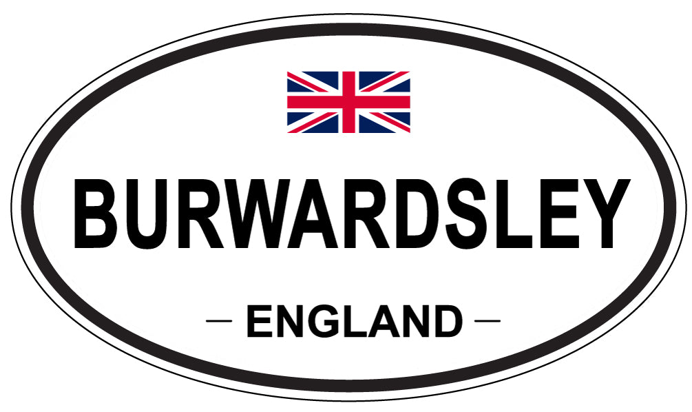 BURWARDSLEY, ENGLAND - Oval Sticker