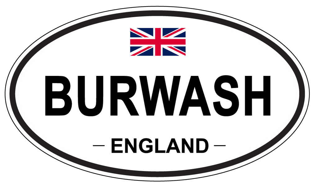 BURWASH, ENGLAND - Oval Sticker