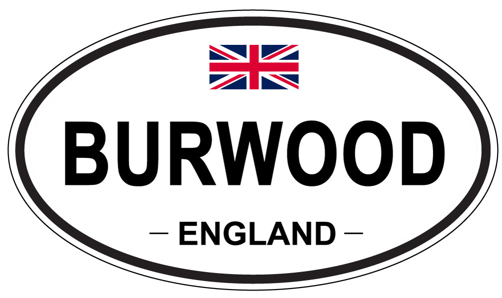 BURWOOD, ENGLAND - Oval Sticker